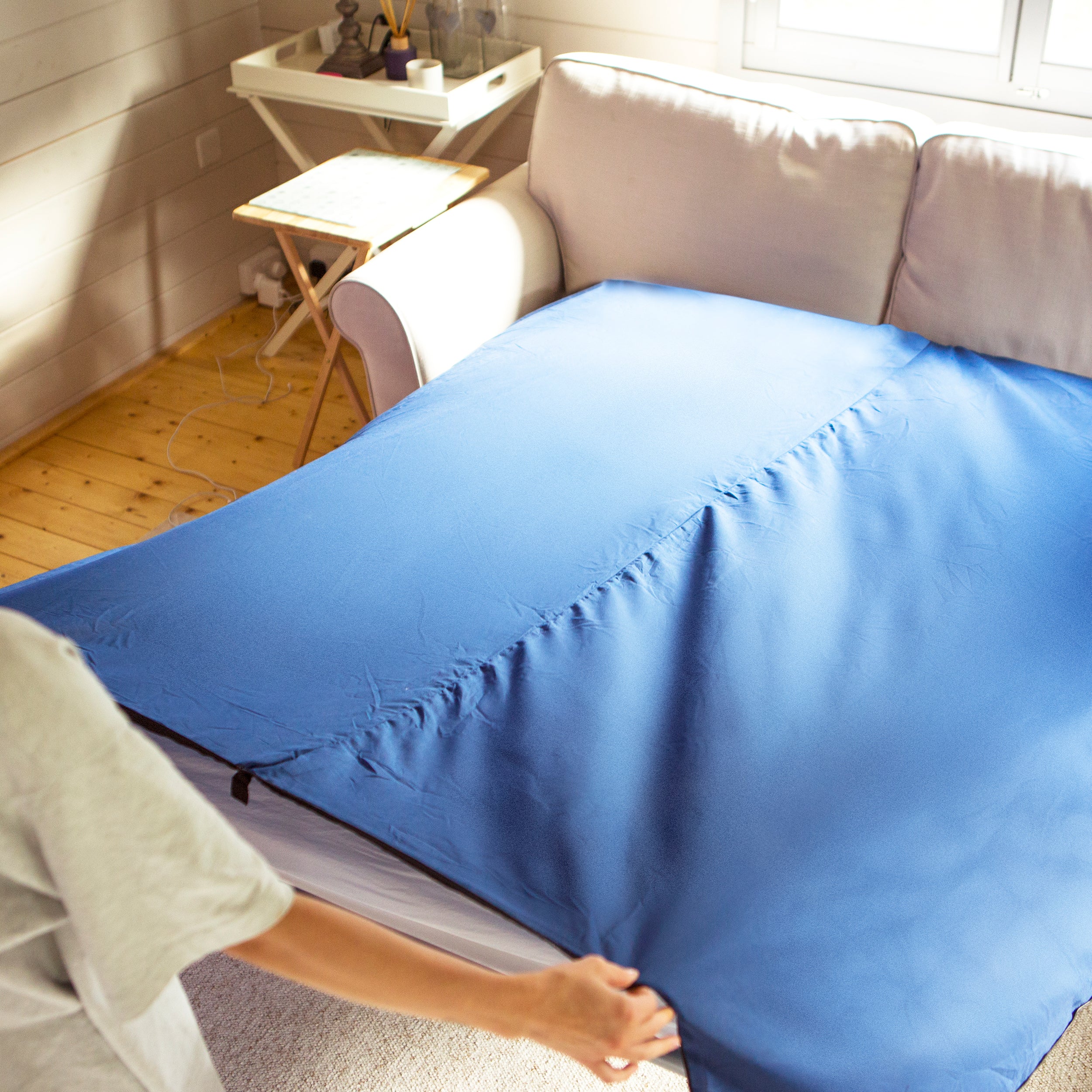 MIQIO 2in1 Hüttenschlafsack aus Baumwolle
