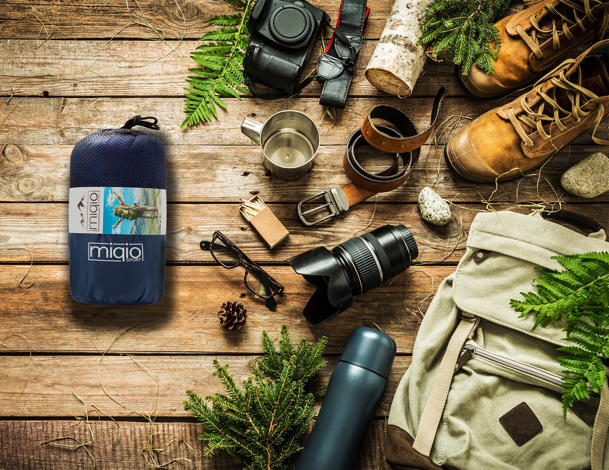 MIQIO 2in1 Hüttenschlafsack aus Mikrofaser