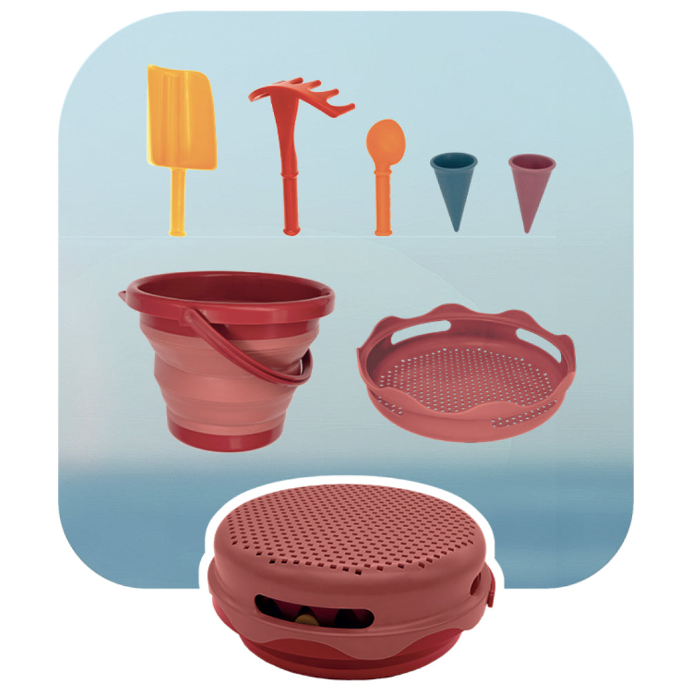 Schildkröt 7in1 Sand Toys Falteimer Set
