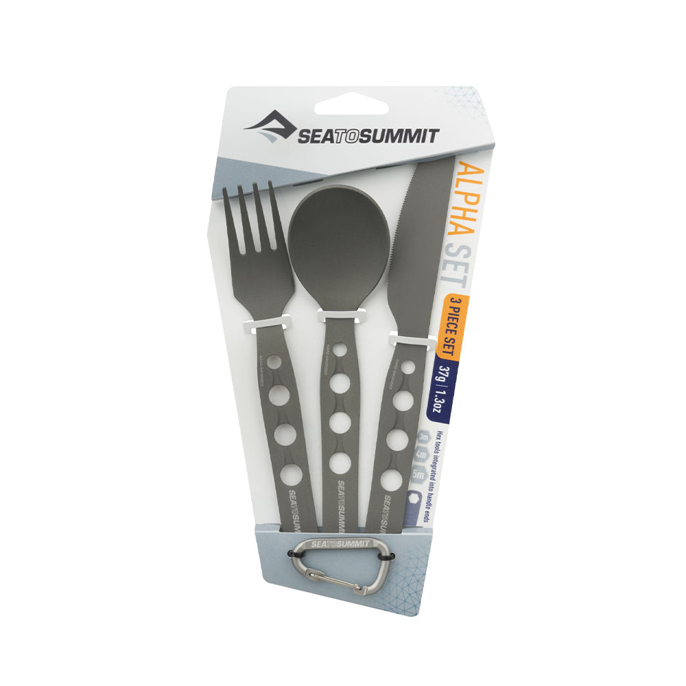 Alpha Cutlery (Messer, Gabel, Löffel) – Campingbesteck Set