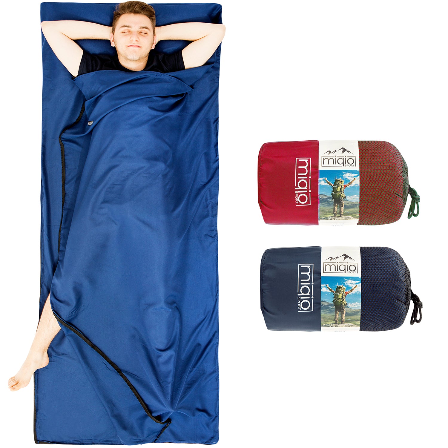 hüttenschlafsack vs schlafsack MIQIO 2in1 Hüttenschlafsack aus Baumwolle