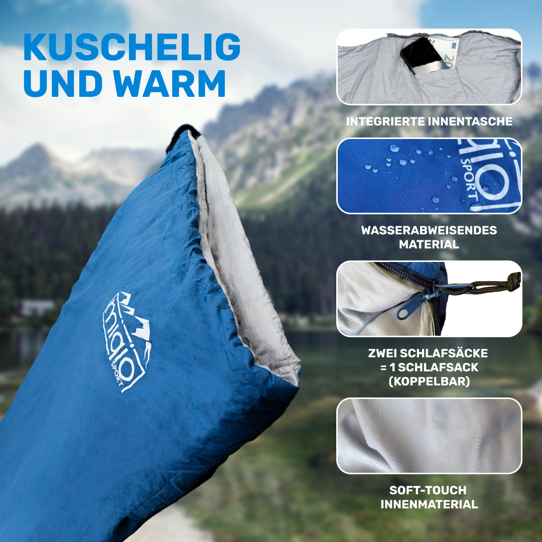 MIQIO® 2in1 Großer XL Sommer Schlafsack