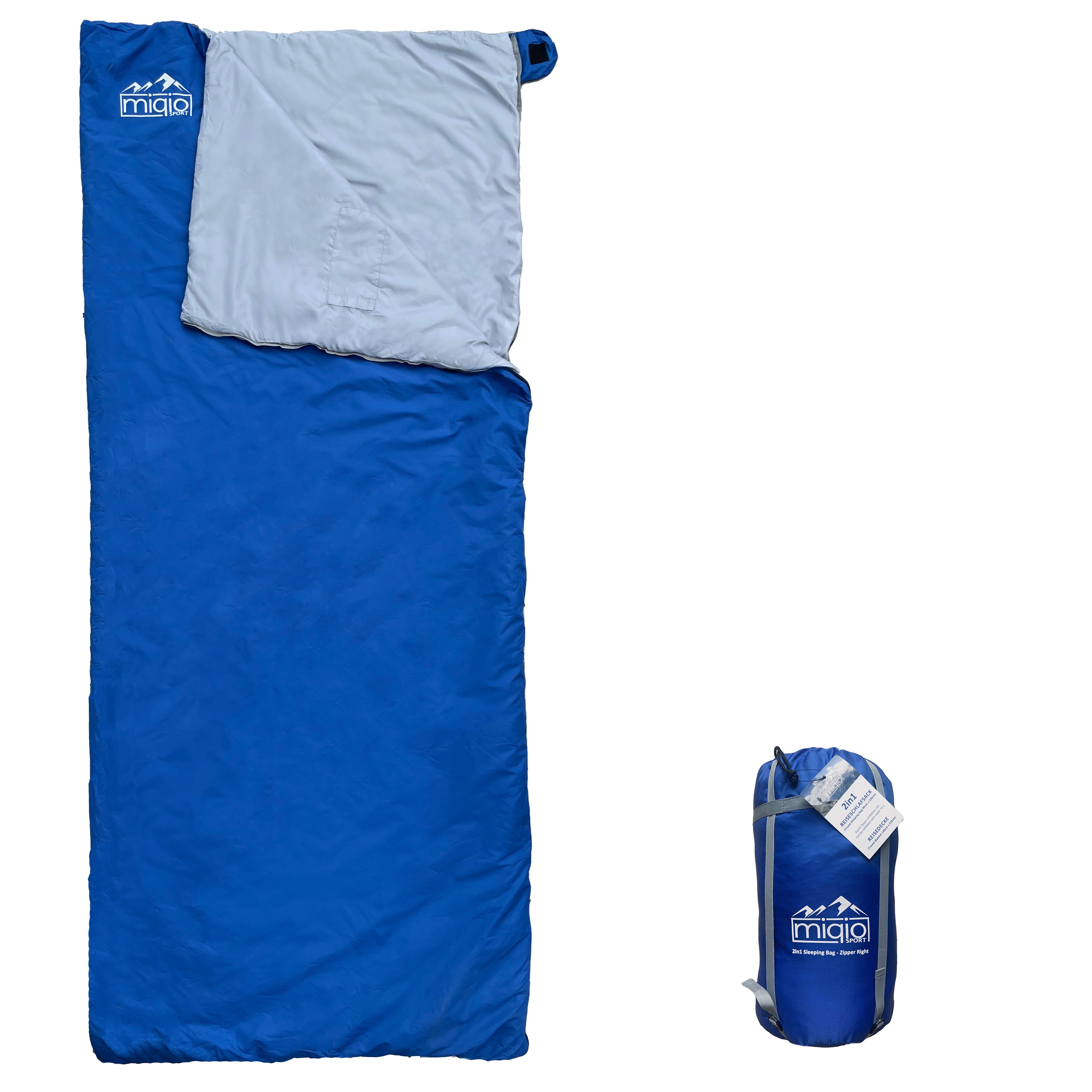 MIQIO® 2in1 Großer XL Sommer Schlafsack