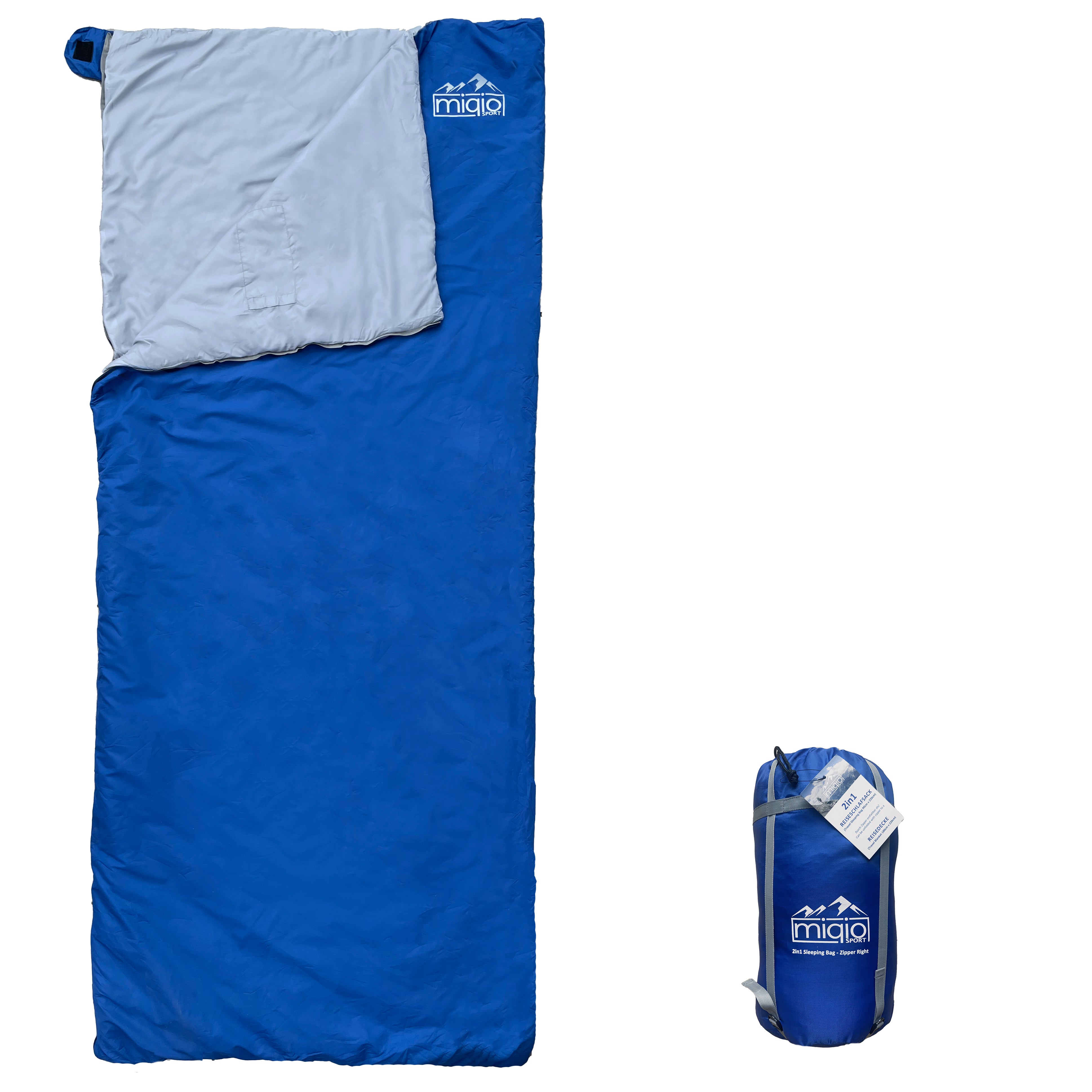 MIQIO® 2in1 Großer XL Sommer Schlafsack